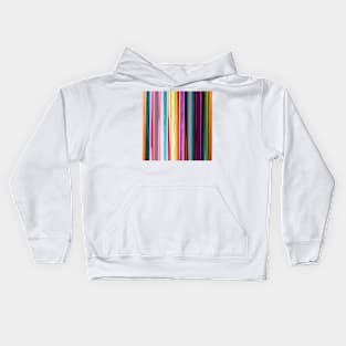 Rainbow colored striped abstract geometrical pattern Kids Hoodie